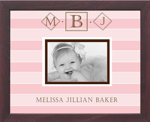 Monogrammed Photo Frame - Big Multi Dot 